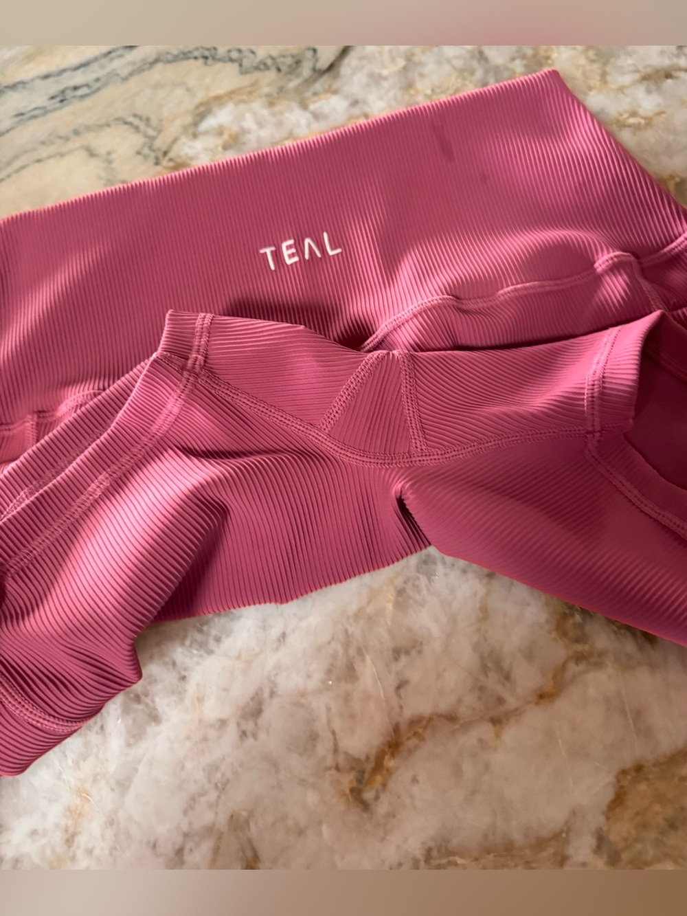 Active by Teal—Ribbed Mauve Biker Shorts—NWT - Picture 5 of 5